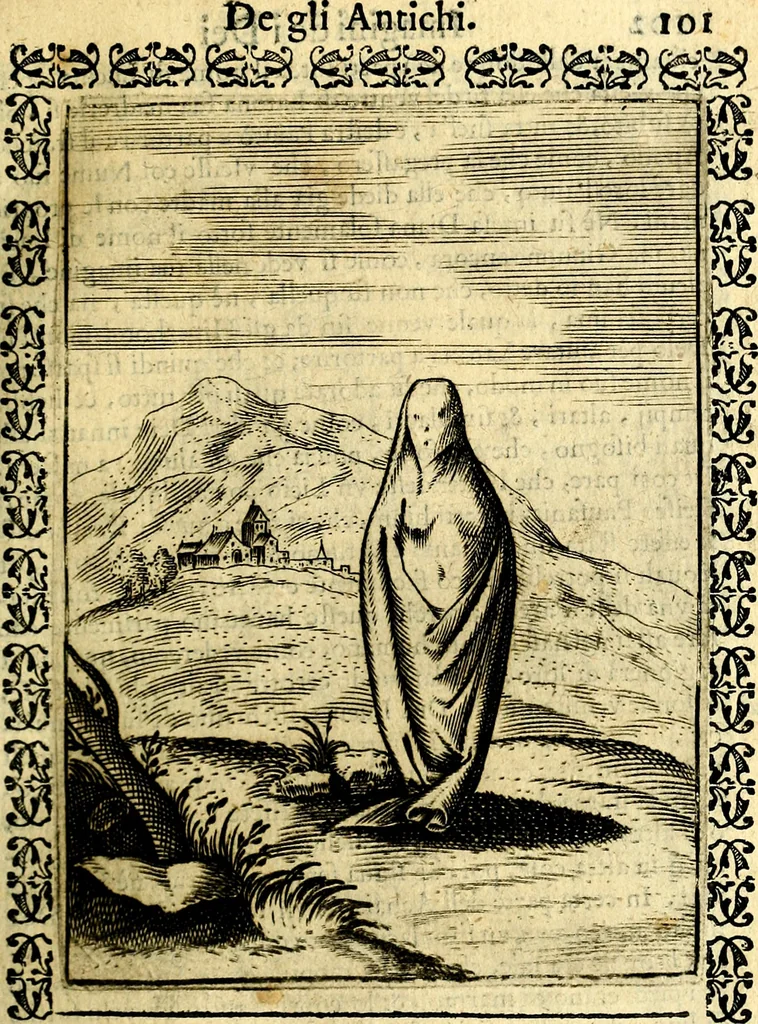 An illustration from Le imagini dei degli antichi, 1608, leaf 146