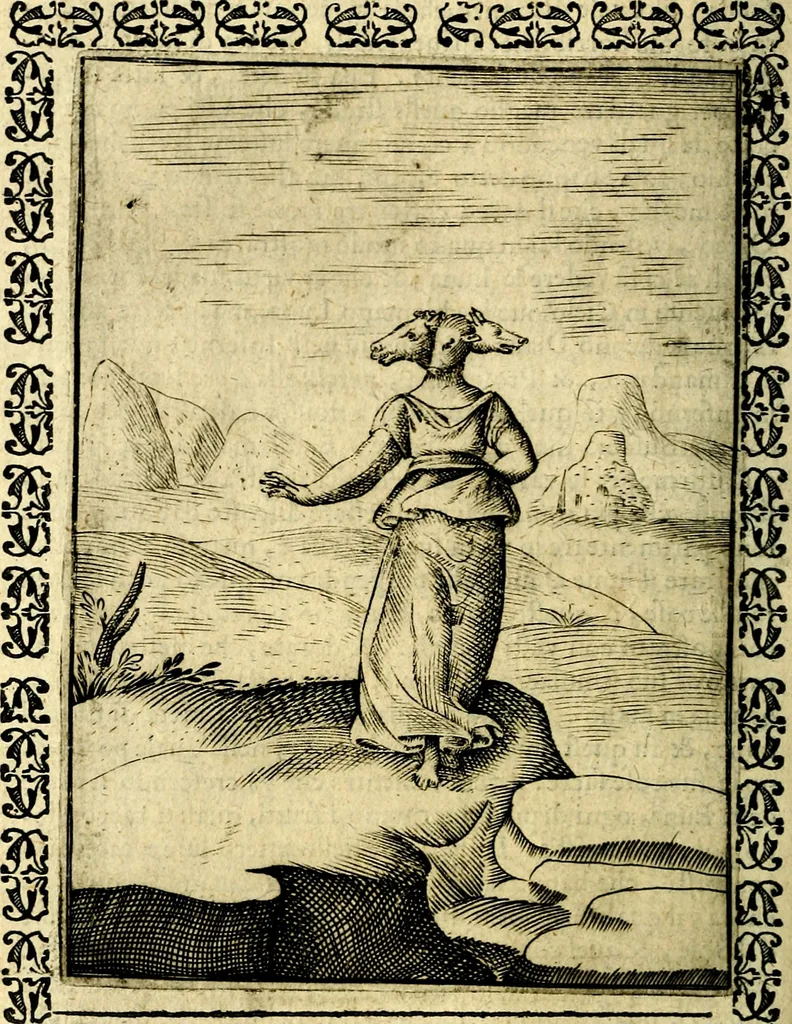 An illustration from Le imagini dei degli antichi, 1608, leaf 153