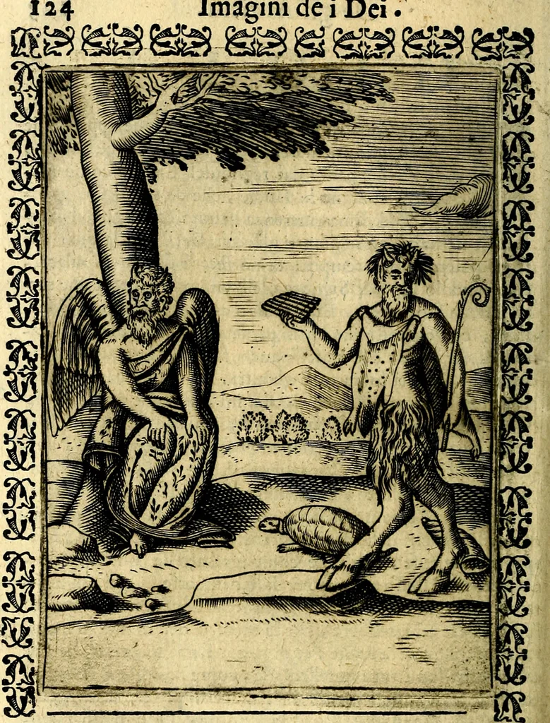 An illustration from Le imagini dei degli antichi, 1608, leaf 169