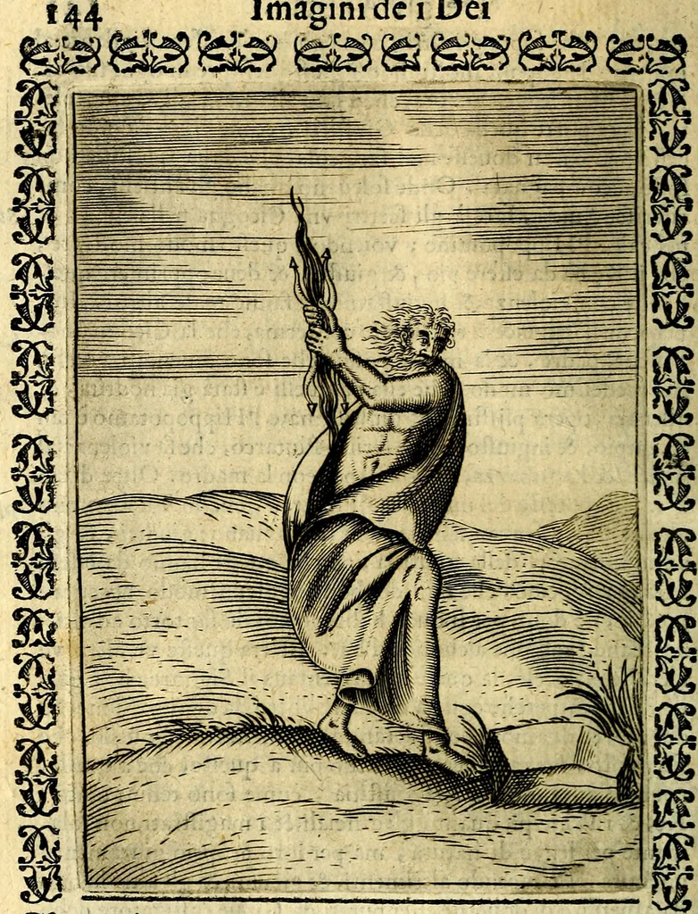 An illustration from Le imagini dei degli antichi, 1608, leaf 189