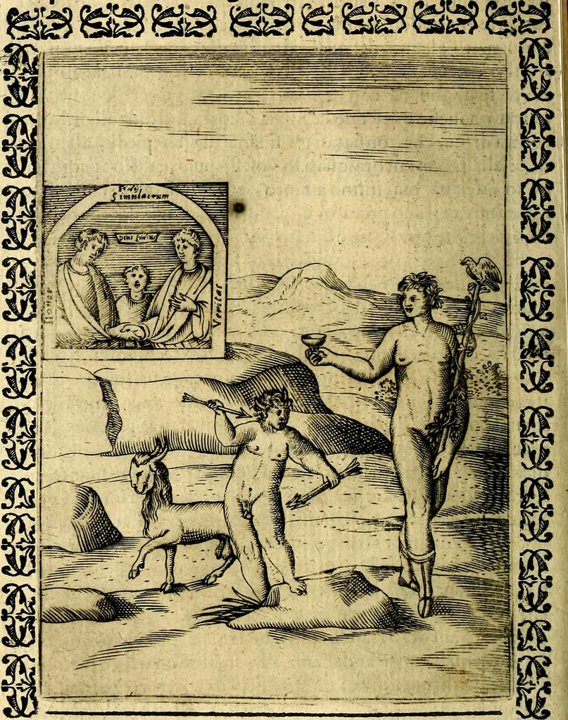 An illustration from Le imagini dei degli antichi, 1608, leaf 191