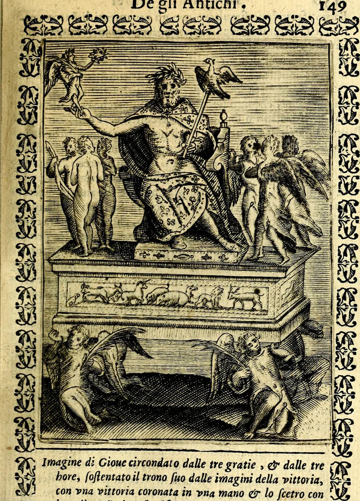 An illustration from Le imagini dei degli antichi, 1608, leaf 194