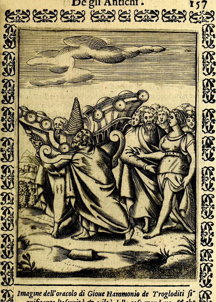 An illustration from Le imagini dei degli antichi, 1608, leaf 202