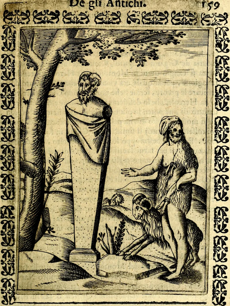 An illustration from Le imagini dei degli antichi, 1608, leaf 204