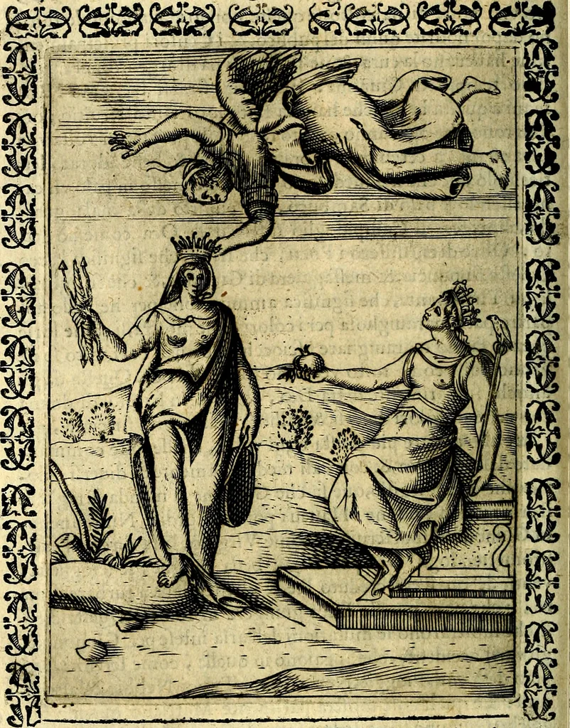An illustration from Le imagini dei degli antichi, 1608, leaf 215