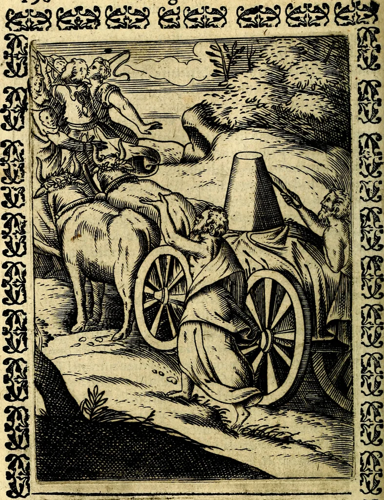 An illustration from Le imagini dei degli antichi, 1608, leaf 243