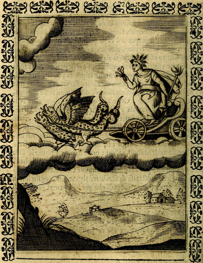 An illustration from Le imagini dei degli antichi, 1608, leaf 253