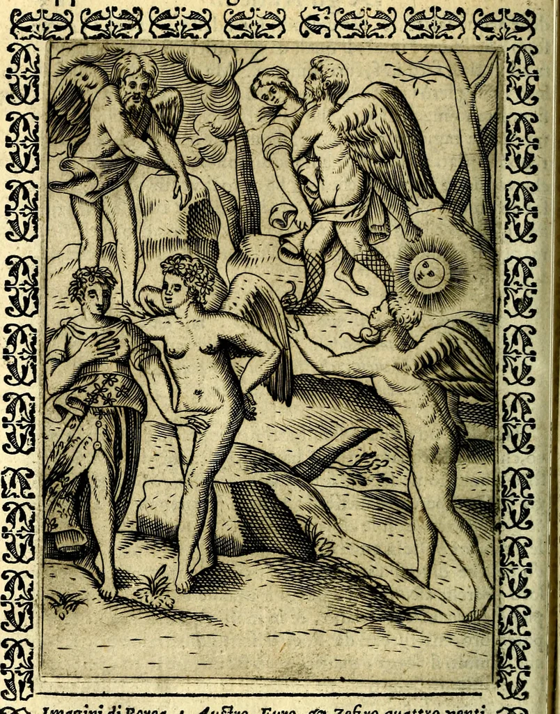 An illustration from Le imagini dei degli antichi, 1608, leaf 289