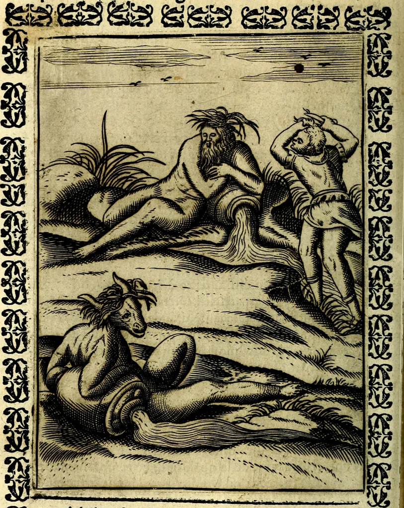 An illustration from Le imagini dei degli antichi, 1608, leaf 291