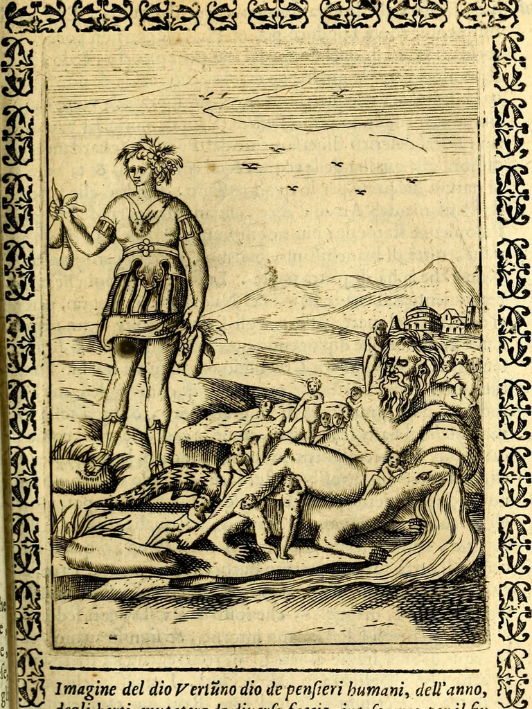 An illustration from Le imagini dei degli antichi, 1608, leaf 294