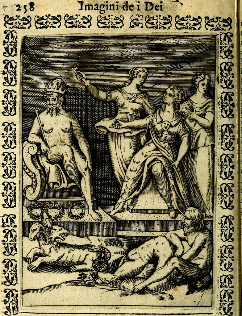 An illustration from Le imagini dei degli antichi, 1608, leaf 303