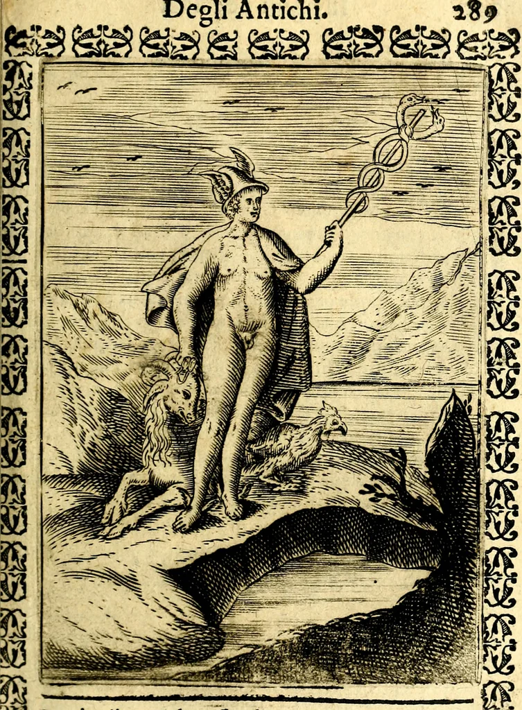 An illustration from Le imagini dei degli antichi, 1608, leaf 334