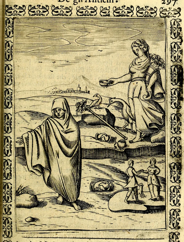 An illustration from Le imagini dei degli antichi, 1608, leaf 342