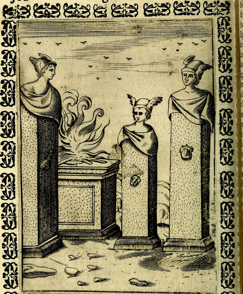 An illustration from Le imagini dei degli antichi, 1608, leaf 347