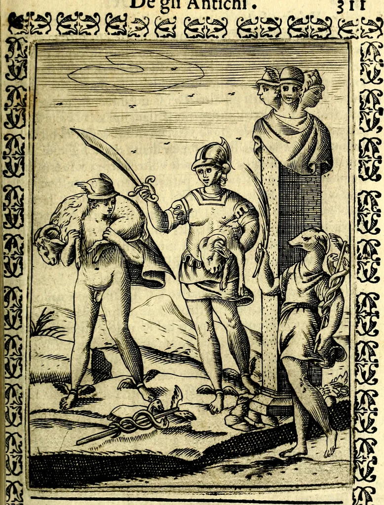 An illustration from Le imagini dei degli antichi, 1608, leaf 356