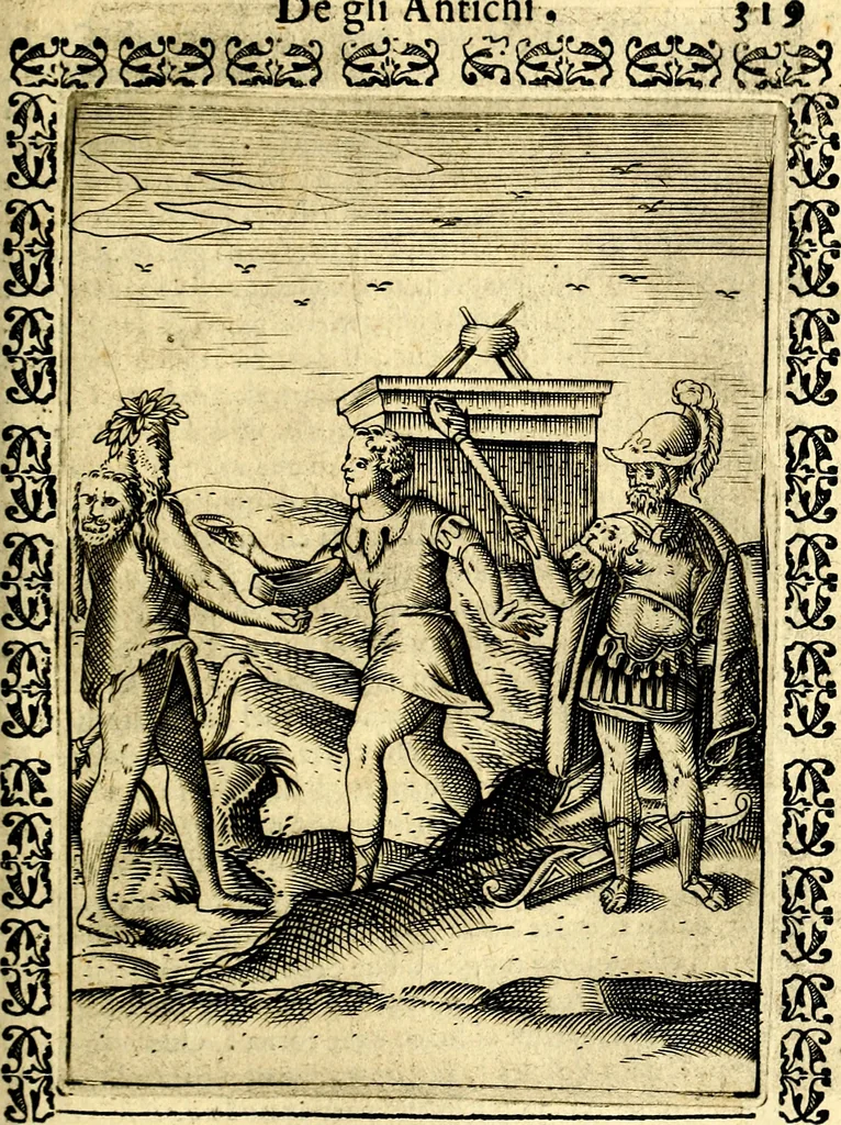 An illustration from Le imagini dei degli antichi, 1608, leaf 364