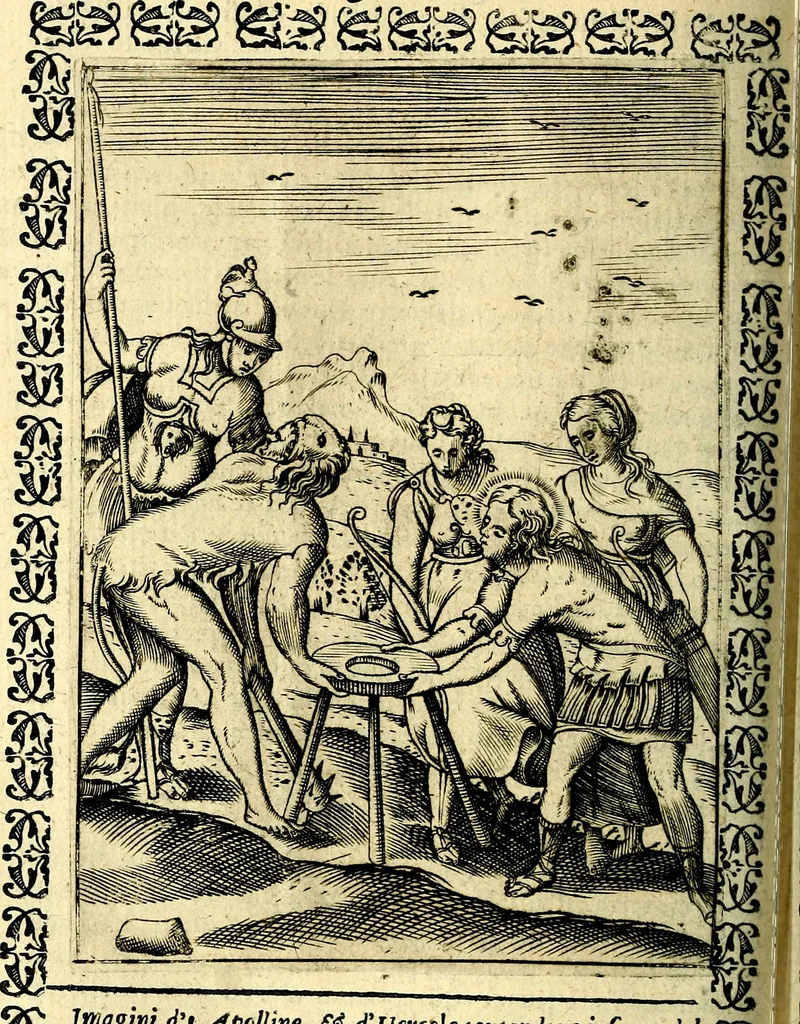 An illustration from Le imagini dei degli antichi, 1608, leaf 369