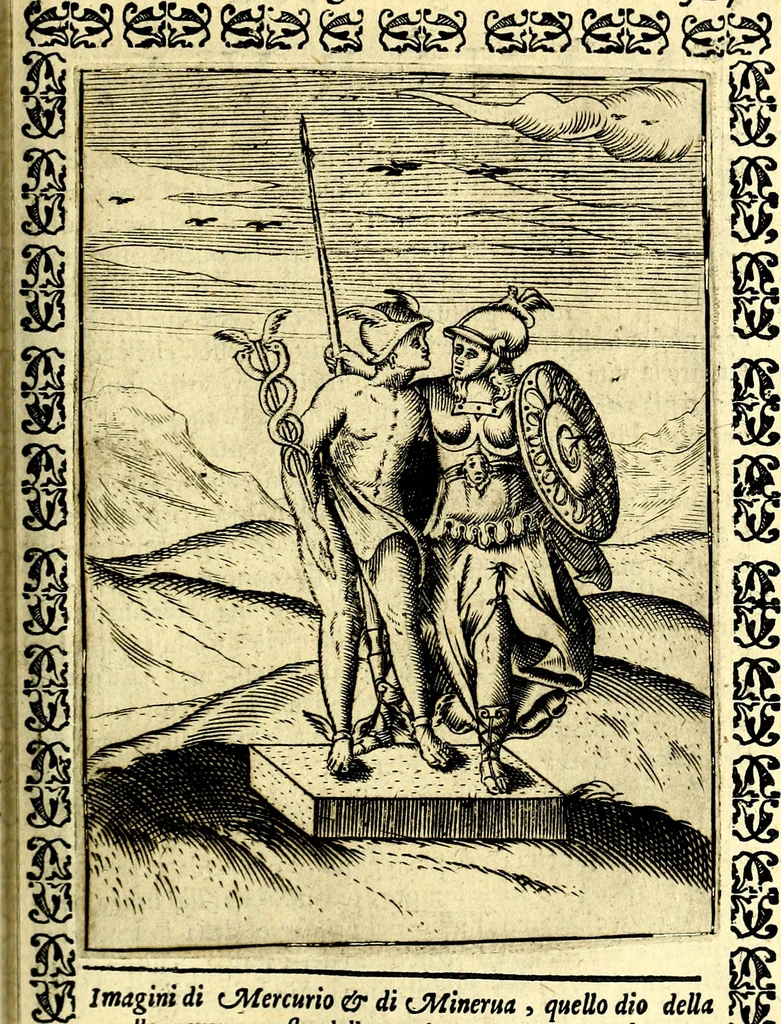An illustration from Le imagini dei degli antichi, 1608, leaf 372
