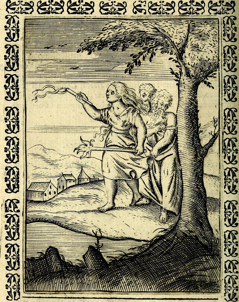 An illustration from Le imagini dei degli antichi, 1608, leaf 379