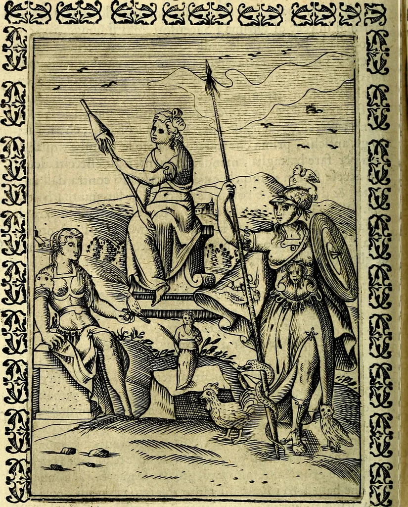 An illustration from Le imagini dei degli antichi, 1608, leaf 381