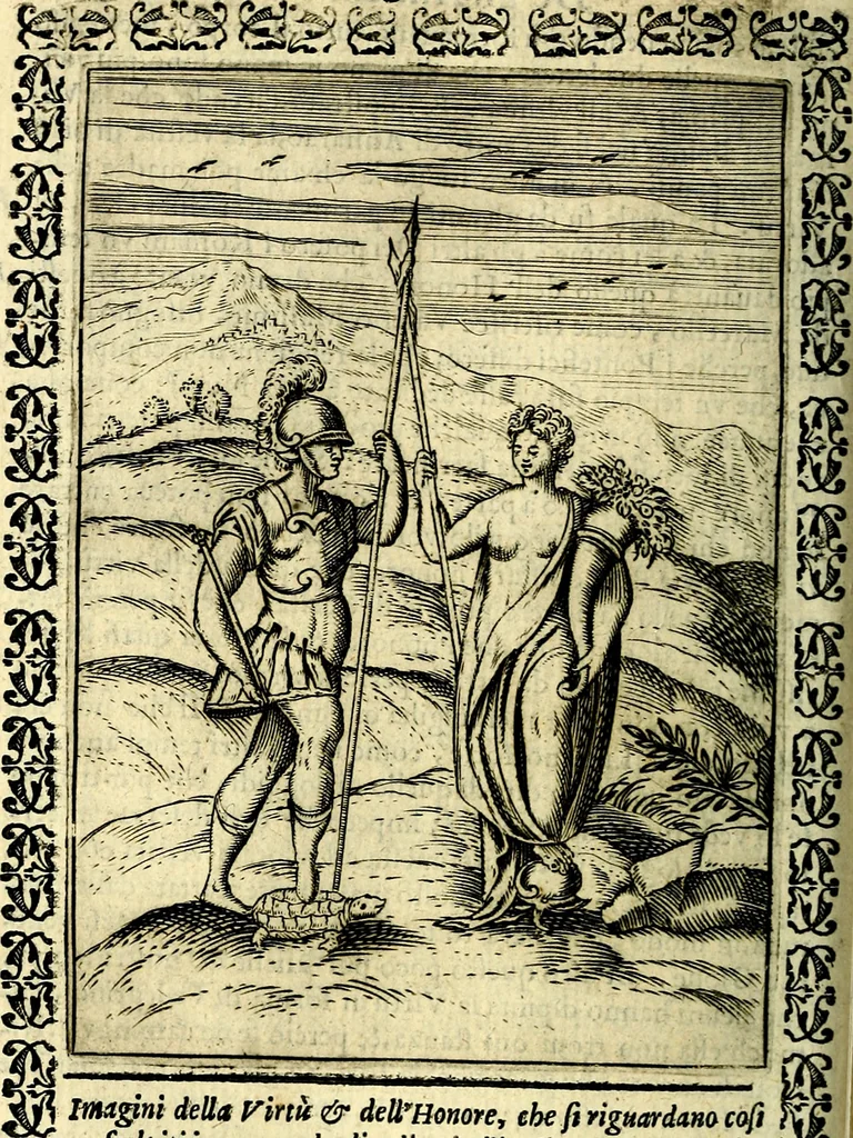 An illustration from Le imagini dei degli antichi, 1608, leaf 385
