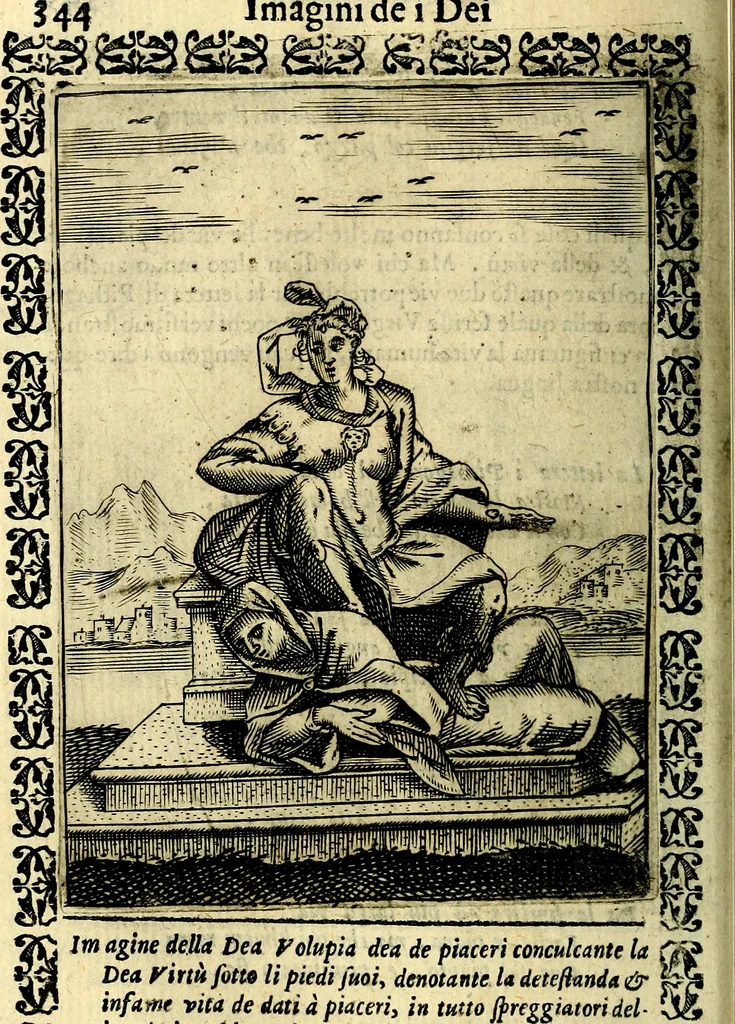 An illustration from Le imagini dei degli antichi, 1608, leaf 389