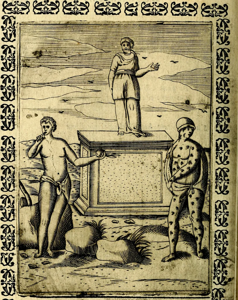 An illustration from Le imagini dei degli antichi, 1608, leaf 391
