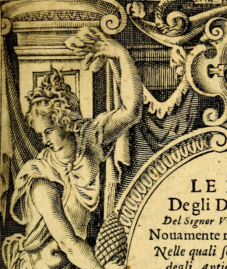 An illustration from Le imagini dei degli antichi, 1608, leaf 4