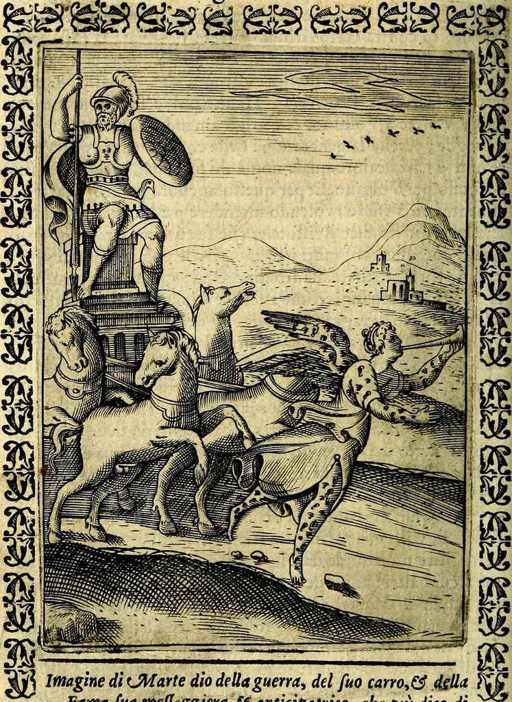 An illustration from Le imagini dei degli antichi, 1608, leaf 409