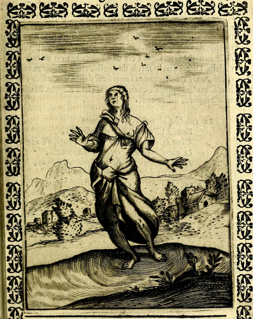 An illustration from Le imagini dei degli antichi, 1608, leaf 416