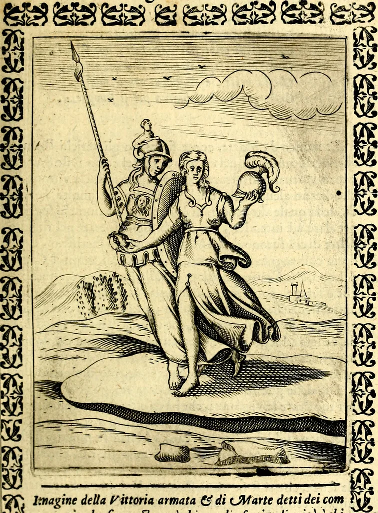 An illustration from Le imagini dei degli antichi, 1608, leaf 422