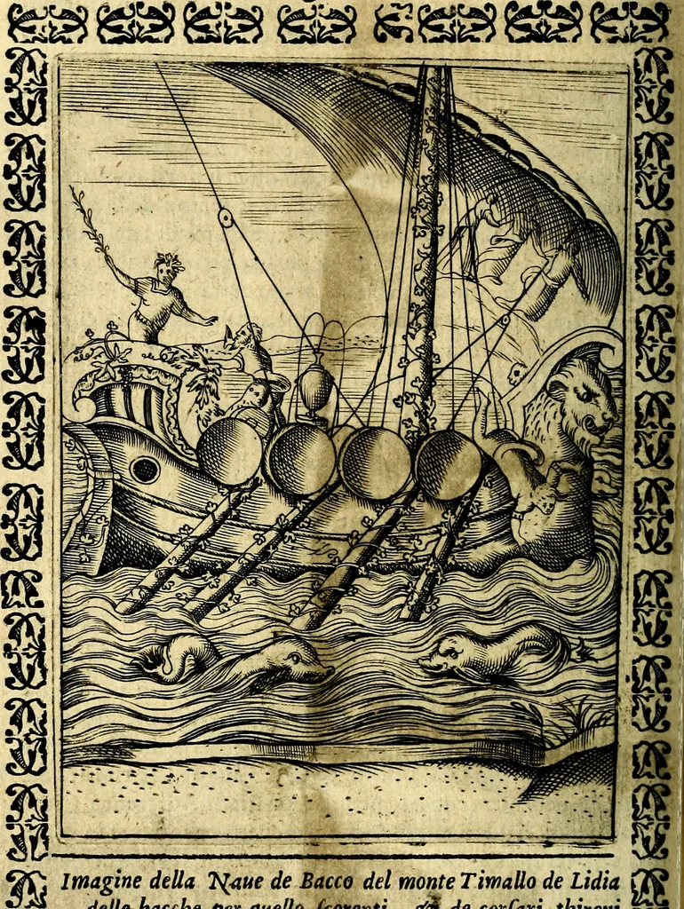 An illustration from Le imagini dei degli antichi, 1608, leaf 443