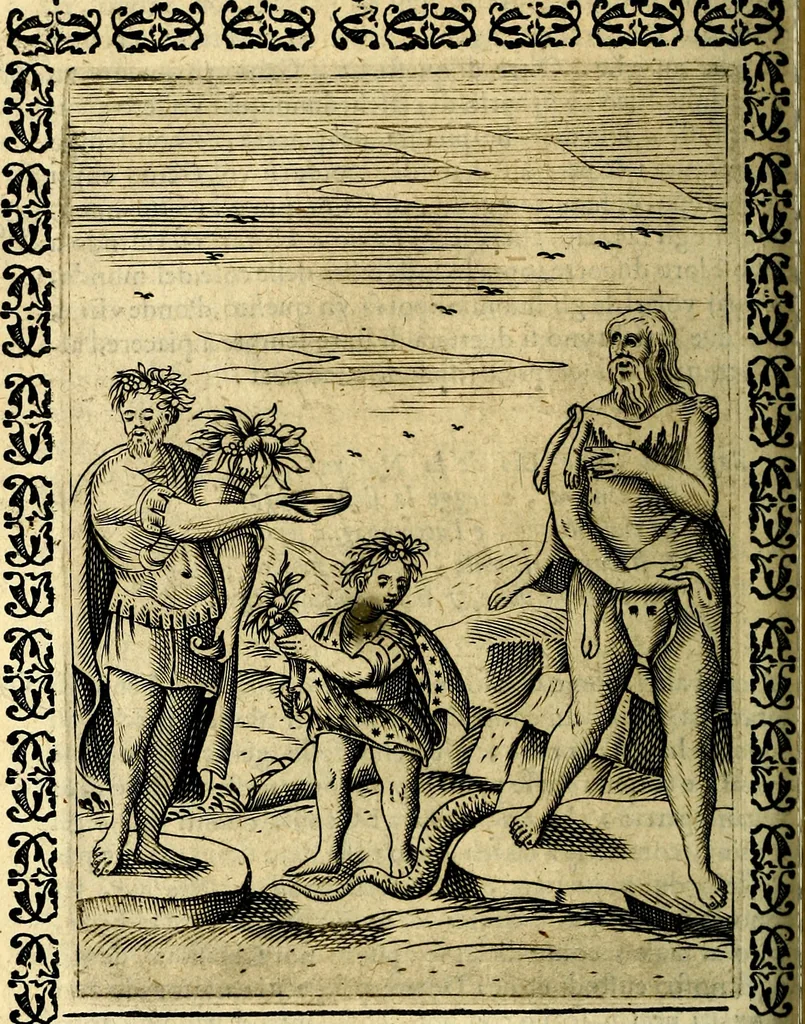 An illustration from Le imagini dei degli antichi, 1608, leaf 461