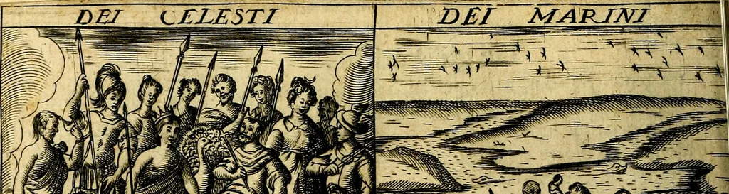An illustration from Le imagini dei degli antichi, 1608, leaf 47
