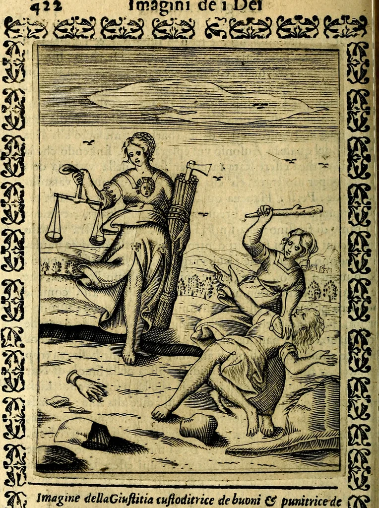 An illustration from Le imagini dei degli antichi, 1608, leaf 475