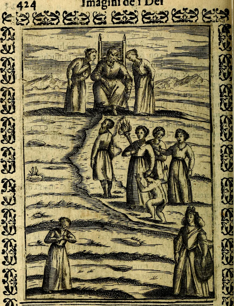 An illustration from Le imagini dei degli antichi, 1608, leaf 477