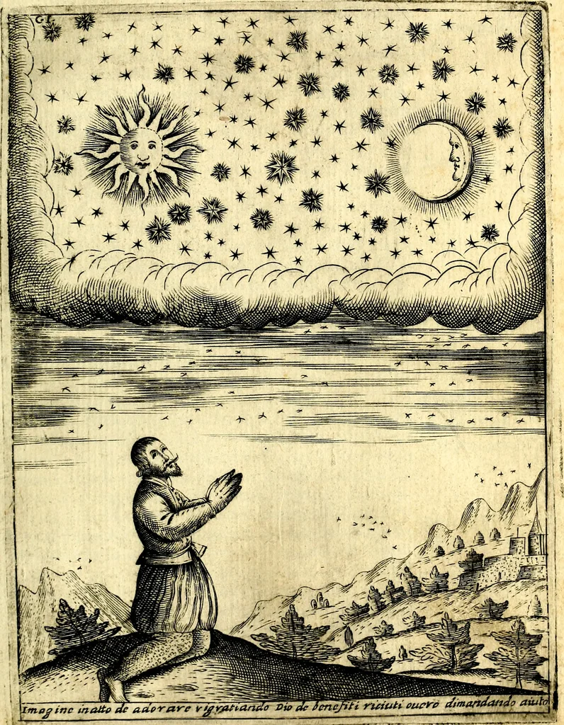 An illustration from Le imagini dei degli antichi, 1608, leaf 48