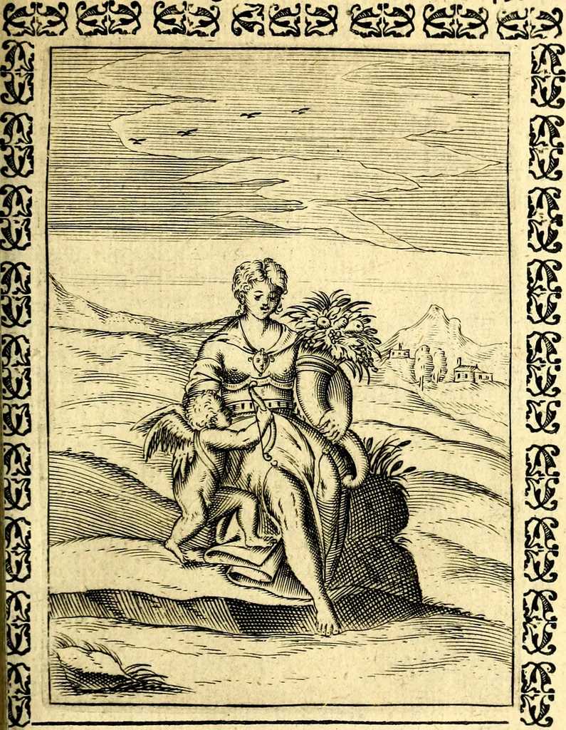 An illustration from Le imagini dei degli antichi, 1608, leaf 492