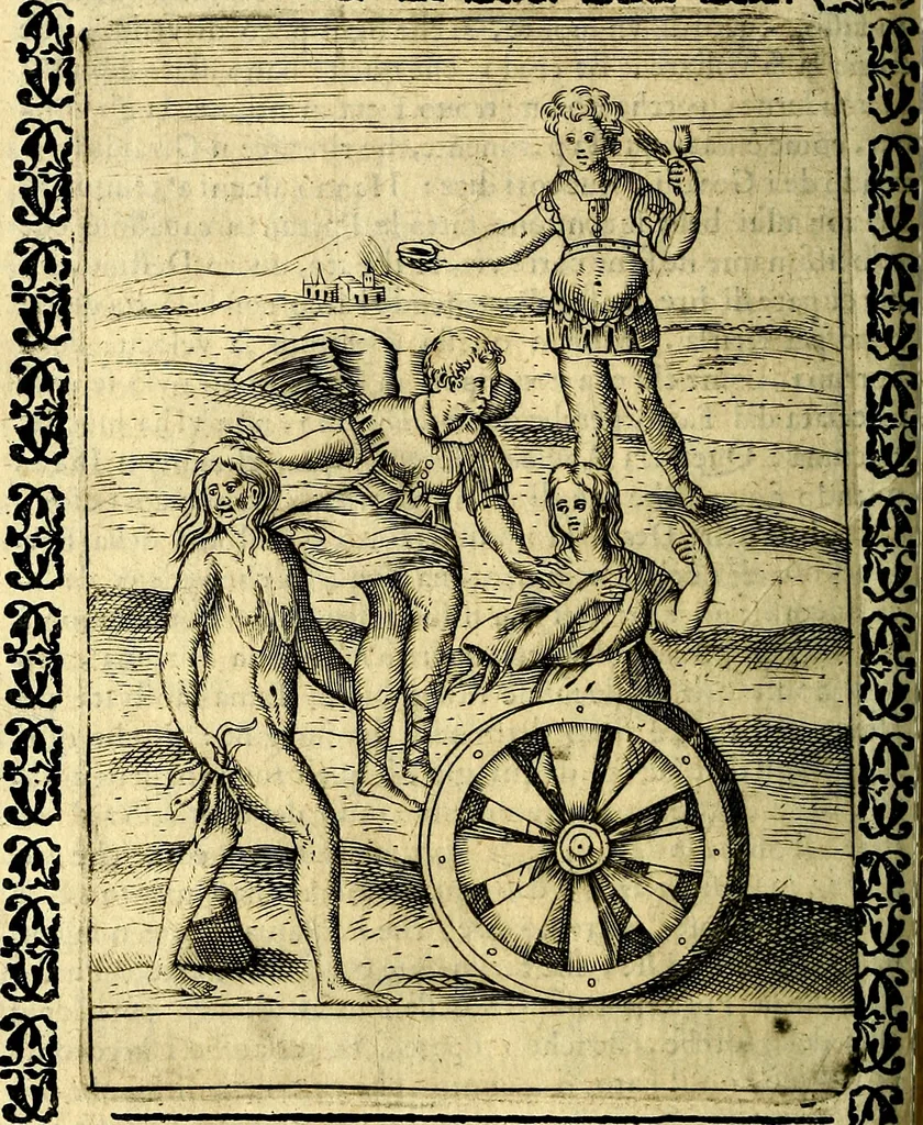 An illustration from Le imagini dei degli antichi, 1608, leaf 497