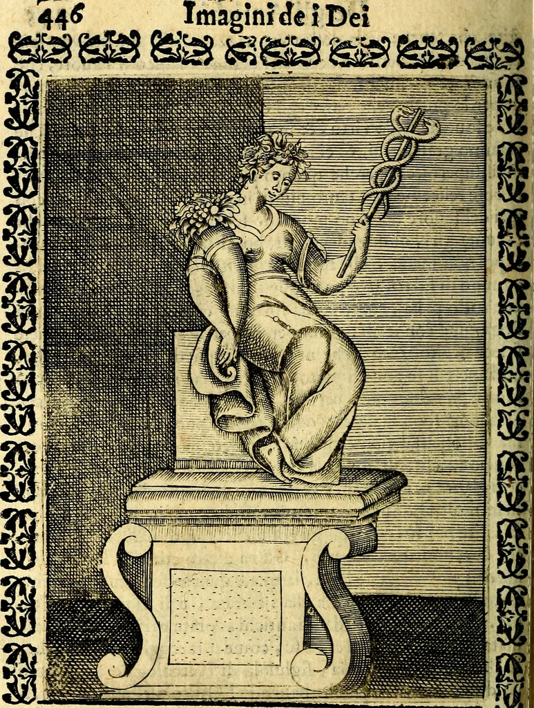 An illustration from Le imagini dei degli antichi, 1608, leaf 499