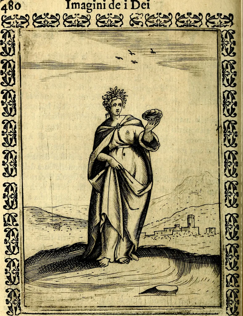 An illustration from Le imagini dei degli antichi, 1608, leaf 533