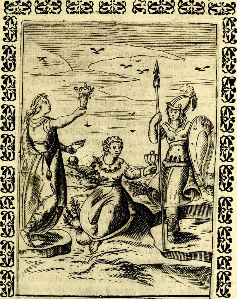 An illustration from Le imagini dei degli antichi, 1608, leaf 546