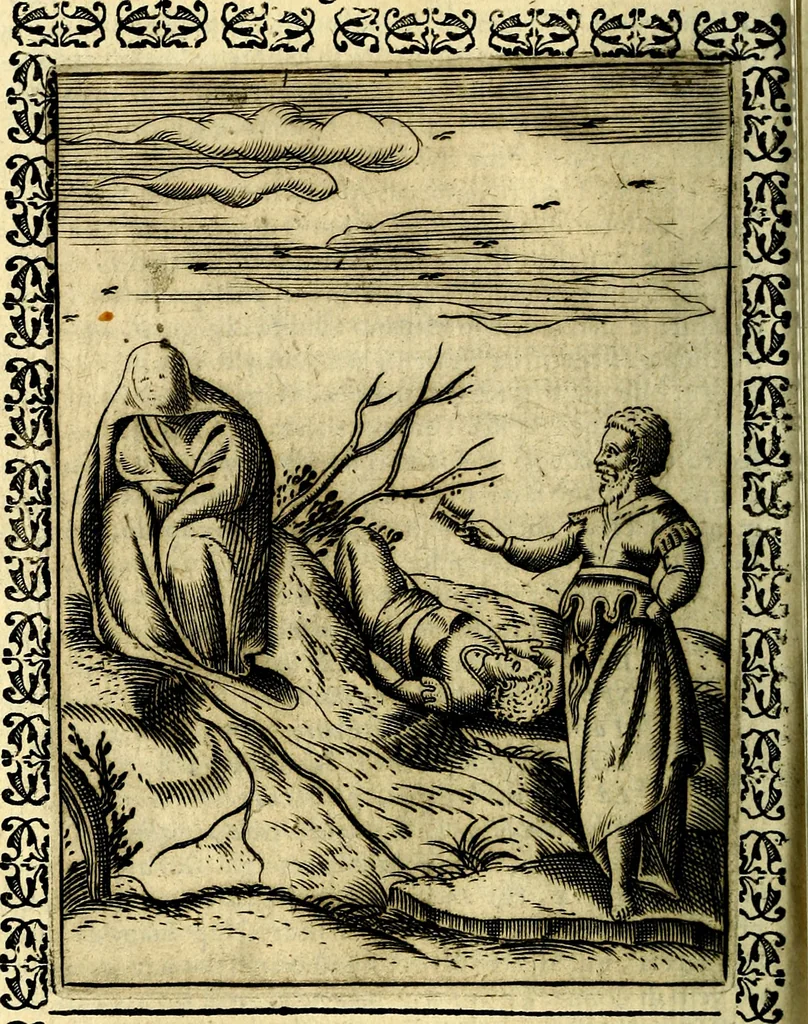 An illustration from Le imagini dei degli antichi, 1608, leaf 551