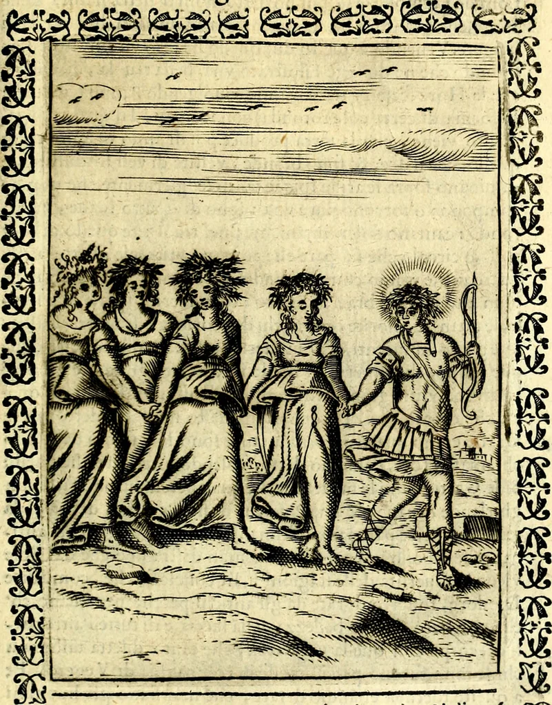 An illustration from Le imagini dei degli antichi, 1608, leaf 558