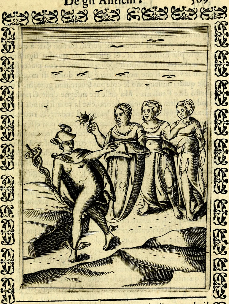 An illustration from Le imagini dei degli antichi, 1608, leaf 562