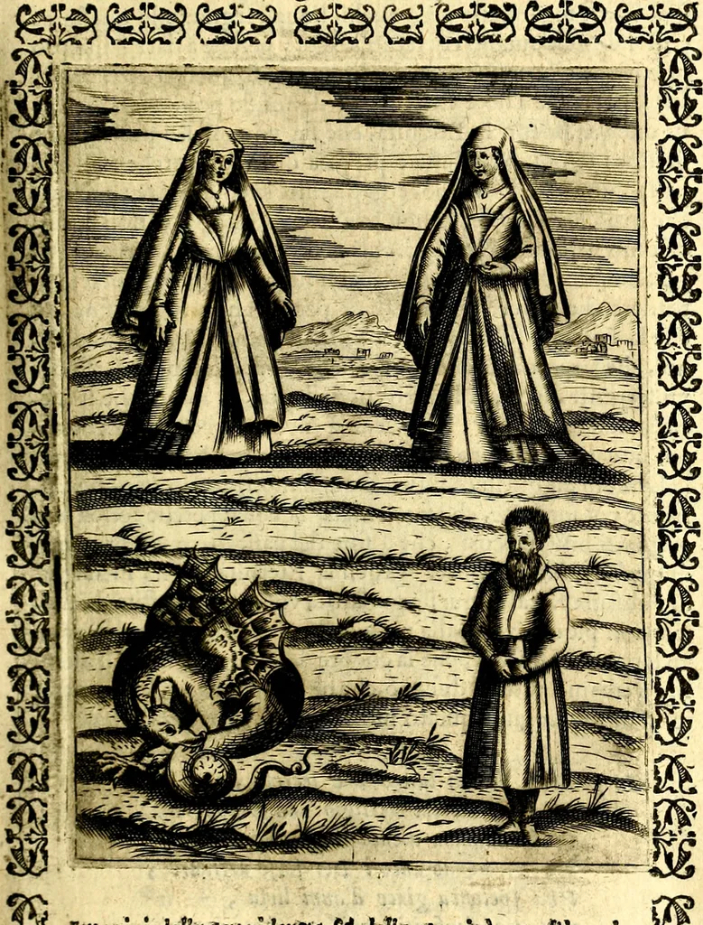 An illustration from Le imagini dei degli antichi, 1608, leaf 64