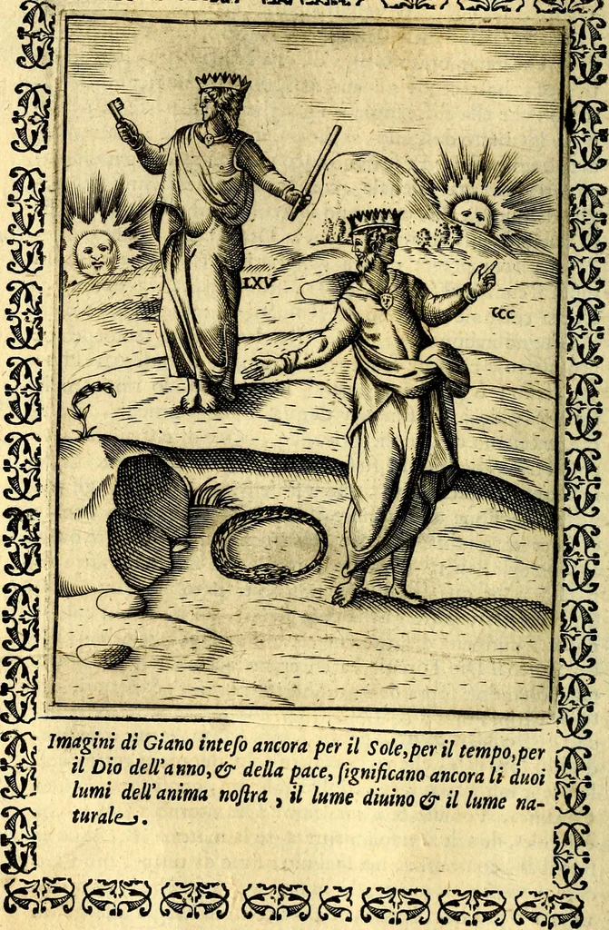 An illustration from Le imagini dei degli antichi, 1608, leaf 83