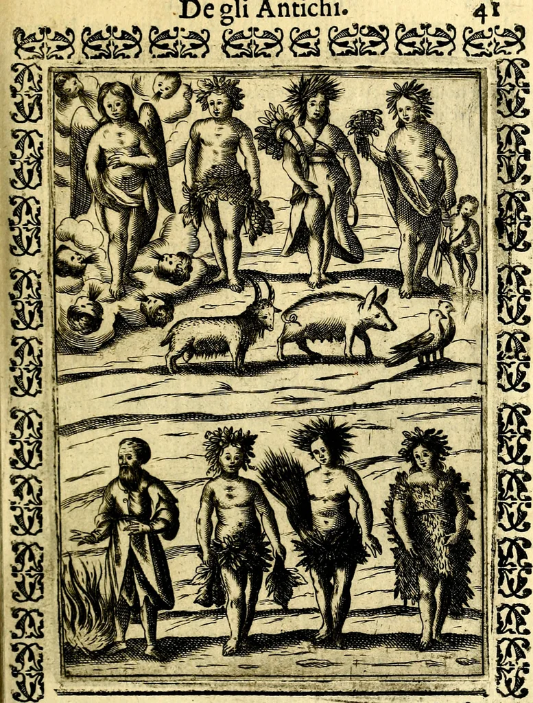 An illustration from Le imagini dei degli antichi, 1608, leaf 86