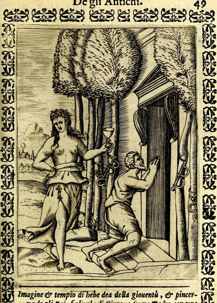 An illustration from Le imagini dei degli antichi, 1608, leaf 94
