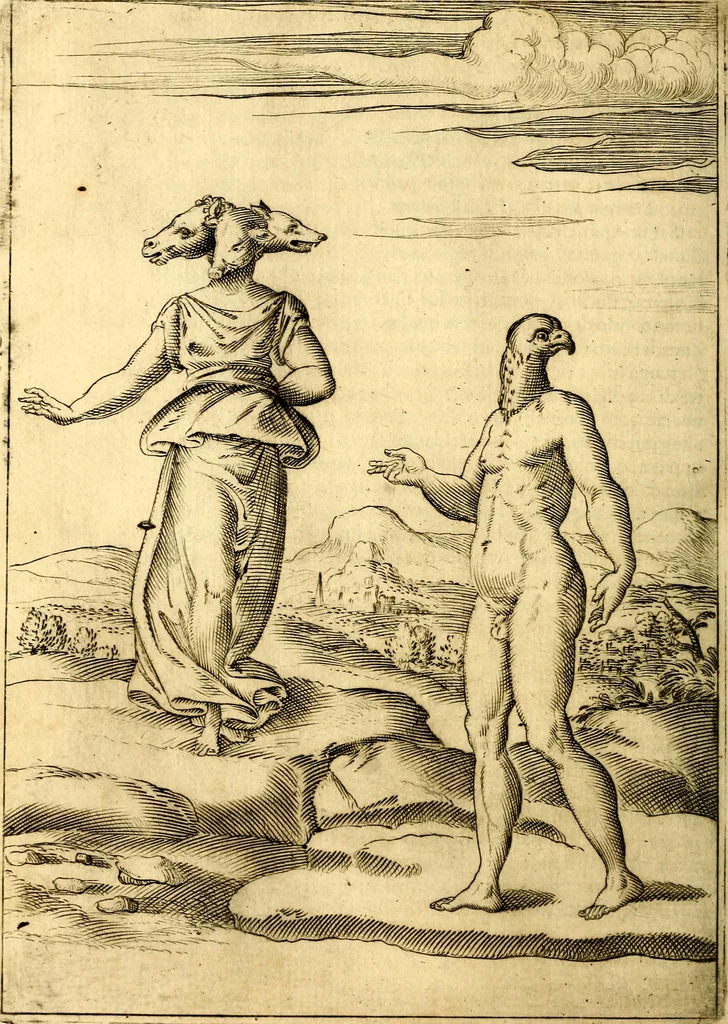 An illustration from Le imagini de i dei de gli antichi : nelle qvali si contengono gl' idoli, i riti, le cerimonie, & altre cose appartenenti alla religione de gli antichi, 1592, leaf 137